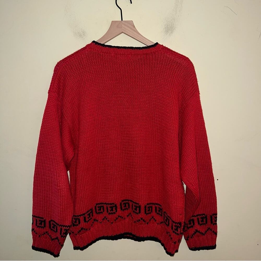 VNTG RAPPORT hand knit christmas sweater M - Picture 3 of 8